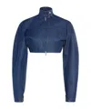 Jacquemus Long-sleeved Denim Coat In Blue