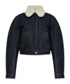 Jacquemus Long-sleeved Denim Jacket In Black