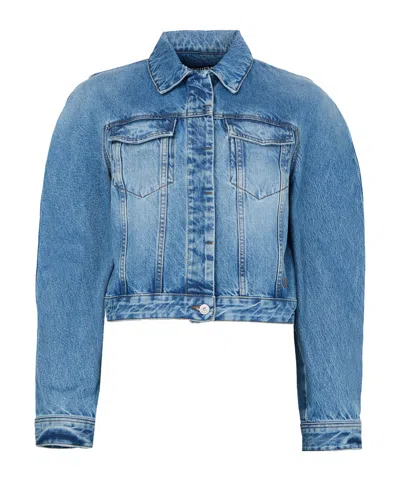 Jacquemus Long-sleeved Denim Jacket In Blue