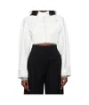 Jacquemus Long-sleeved Denim Jacket In White
