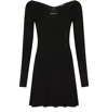 Jacquemus Womens Black Logo-plaque Slim-fit Knitted Mini Dress In Black