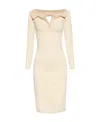 Jacquemus Beige 'la Robe Maille Pampero' Midi Dress In Nude