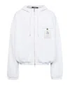 Jacquemus Le Hoodie Torneo Club Logo Patch Cotton Hoodie In Grey
