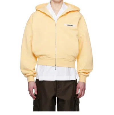 Jacquemus Long-sleeved Hooded Hoodie In Nude