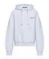 Jacquemus The Corto Logo Embroidered Cotton Fleece Hoodie In White