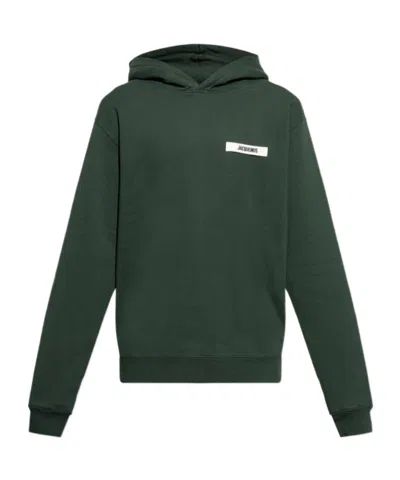 Jacquemus Long-sleeved Hoodie In Green