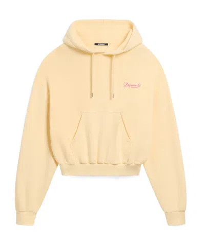 Jacquemus Long-sleeved Hoodie In Nude