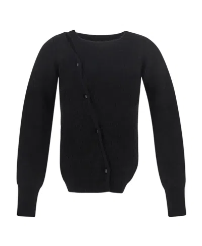 Jacquemus Long-sleeved Knitted Cardigan In Black