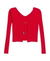 Jacquemus Long-sleeved Knitted Cardigan In Red