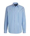 Jacquemus Boulanger Striped Long-sleeved Shirt In Blue