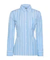 Jacquemus Striped Shirt With Cut-out In Blue