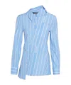 Jacquemus Tailored Striped Shirt With Design And Signature Detailing In Blue