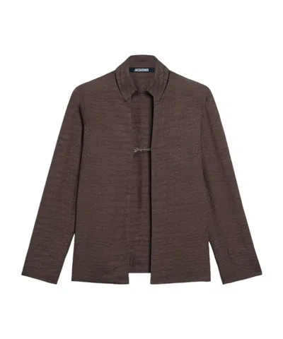 Jacquemus Long-sleeved Shirt In Brown
