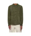 Jacquemus La Chemise Croc Embossed Goatskin Suede Button-up Shirt In Green