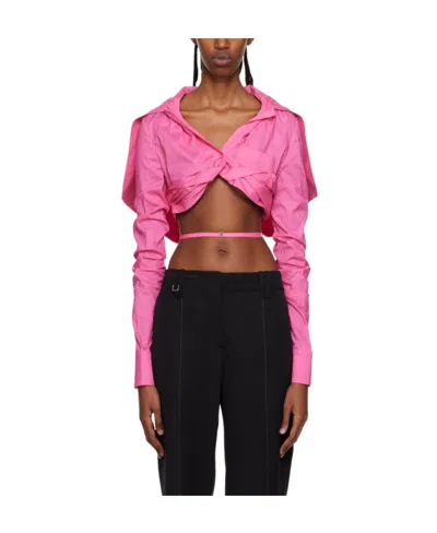 Jacquemus Long-sleeved Shirt In Pink