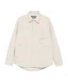Jacquemus Button-down Shirt Curved Hemline Long Sleeves In White