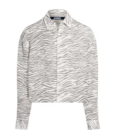 Jacquemus Long-sleeved Shirt In White