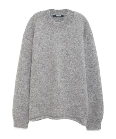 Jacquemus Long-sleeved Sweater In Grey
