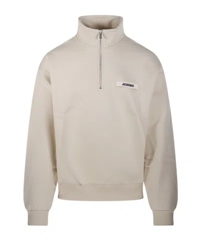 Jacquemus Long-sleeved Sweater In Nude