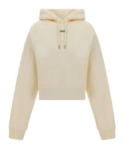 JACQUEMUS JACQUEMUS LOGO PATCH DRAWSTRING HOODIE