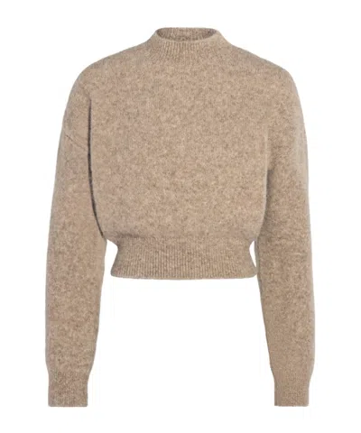 Jacquemus Alpaca Wool-blend Sweater In Beige