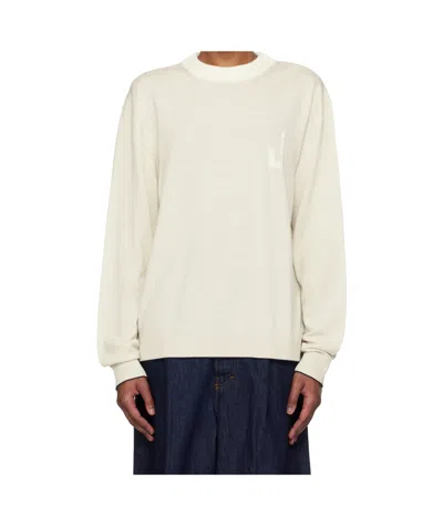 Jacquemus Long-sleeved Sweater In White