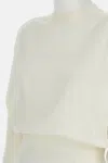 Jacquemus Merino Wool Sweater With Logo Embroidery In White