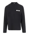 Jacquemus Le Sweatshirt Gros Grain In Black