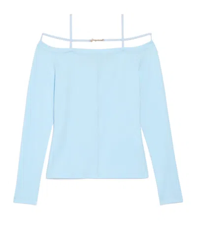 Jacquemus Long-sleeved T-shirt In Blue