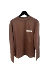 Jacquemus Basic Crew Neck T-shirt With Long Sleeves In Brown
