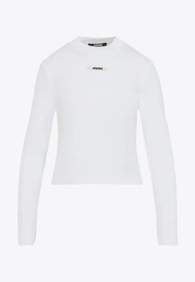 Jacquemus Long-sleeved T-shirt Logo-label In White