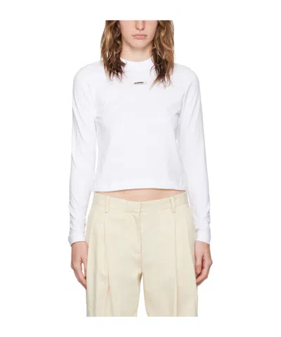 JACQUEMUS JACQUEMUS LOGO PATCH LONG-SLEEVE TOP