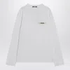 Jacquemus Le Tshirt Gros Grain Cotton Ls  T-shirt In White