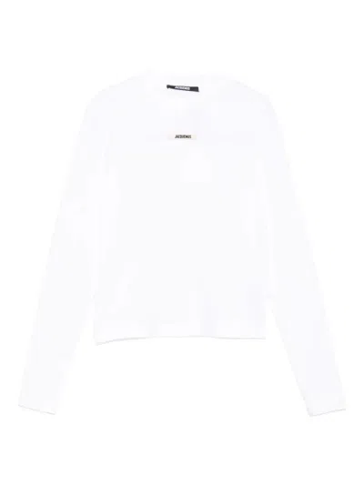 JACQUEMUS JACQUEMUS LONG-SLEEVED T-SHIRT WITH APPLIQUE