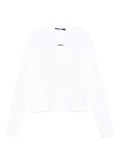 JACQUEMUS LONG-SLEEVED T-SHIRT WITH APPLIQUE