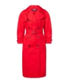 Jacquemus Belted Trench Coat With Structured Collar In Red