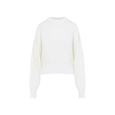 Jacquemus Long-sleeved Wool Blend Sweater In White