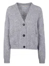 Jacquemus Long Sleeves Cardigan In Gray