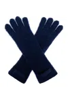 Jacquemus Long Soft-textured Gloves With Bow Detail In Blue