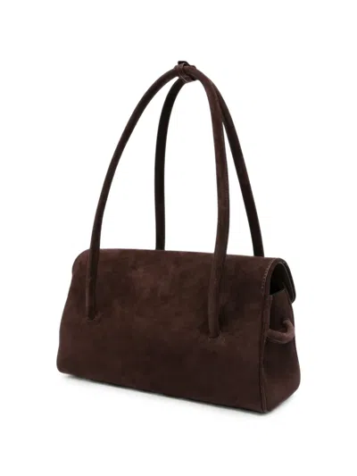 Jacquemus Long Turismo Leather Shoulder Bag In Black