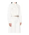 Jacquemus Long-sleeve Denim Jacket In White
