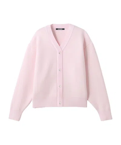 Jacquemus Long-sleeved Cardigan In Pink
