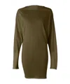 Jacquemus The Mistral Open-back Draped Jersey Mini Dress In Green