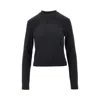 Jacquemus Long-sleeved 'gros Grain' T-shirt In Black