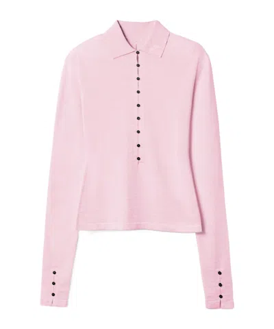 Jacquemus Long-sleeved Knitted Polo Shirt In Animal Print