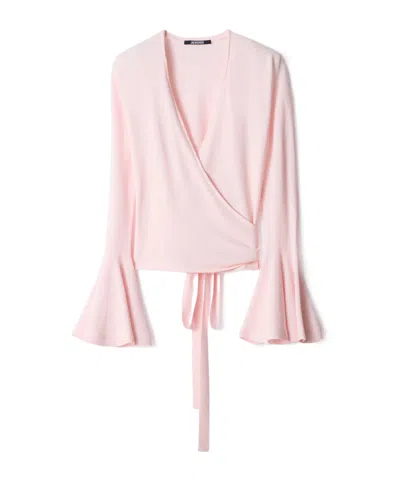 Jacquemus Long-sleeved Knitwear In Pink