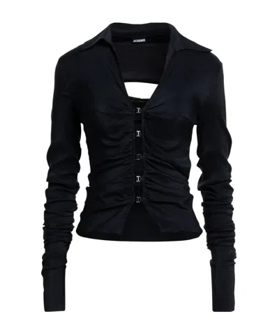 Jacquemus Long-sleeved Shirt In Midnight Blue