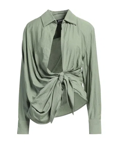 Jacquemus Long-sleeved Shirt In Green