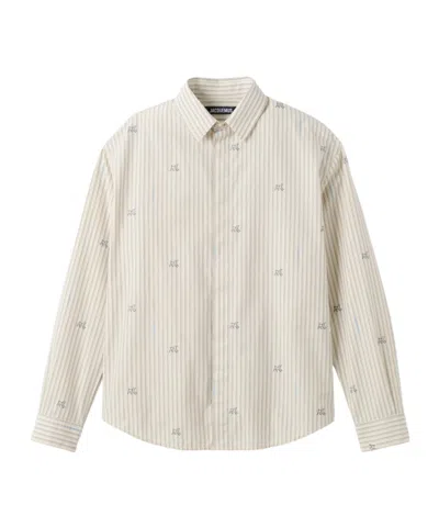 Jacquemus The Simon Long-sleeve Shirt In White