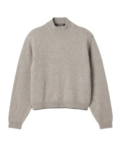 Jacquemus Long-sleeved Sweater In Gray